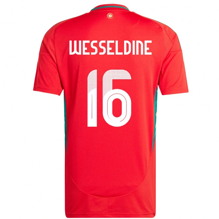 Danxen Herren Wales Charlie Wesseldine #16 Rot Heimtrikot Trikot 24-26 T-Shirt