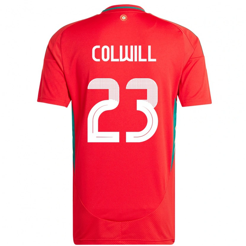 Danxen Herren Wales Joel Colwill #23 Rot Heimtrikot Trikot 24-26 T-Shirt