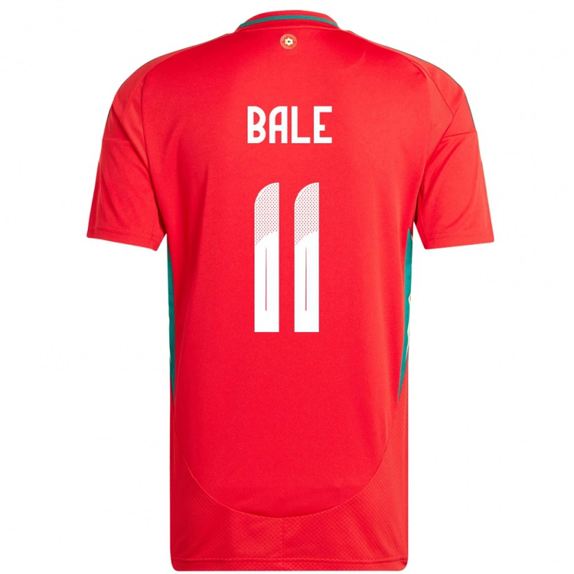 Danxen Herren Wales Gareth Bale #11 Rot Heimtrikot Trikot 24-26 T-Shirt