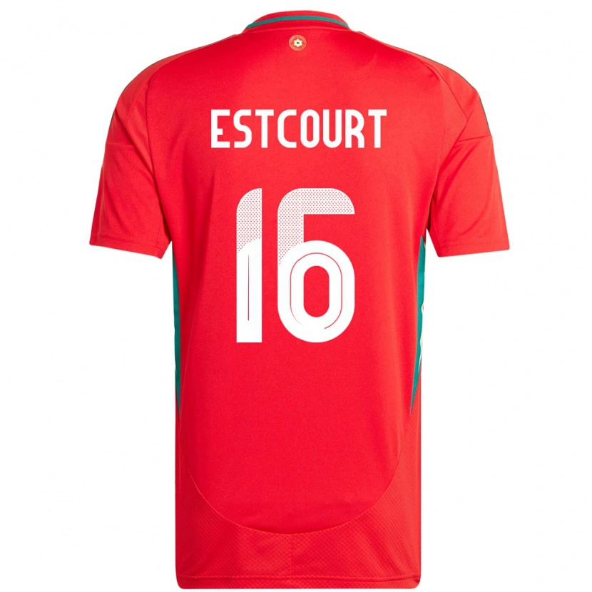 Danxen Herren Wales Charlotte Estcourt #16 Rot Heimtrikot Trikot 24-26 T-Shirt