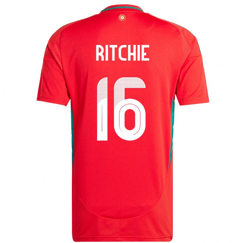 Danxen Herren Wales Amelia Ritchie #16 Rot Heimtrikot Trikot 24-26 T-Shirt
