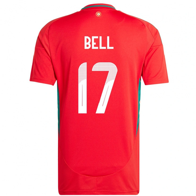 Danxen Herren Wales Zac Bell #17 Rot Heimtrikot Trikot 24-26 T-Shirt