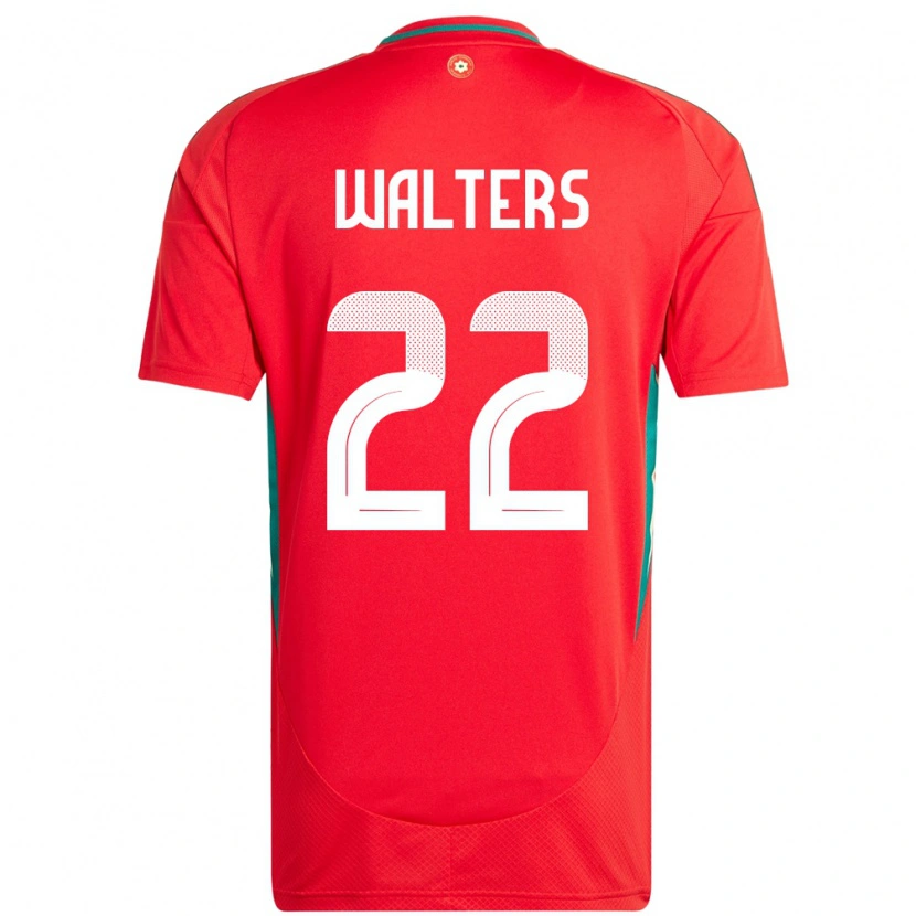 Danxen Herren Wales Georgia Walters #22 Rot Heimtrikot Trikot 24-26 T-Shirt