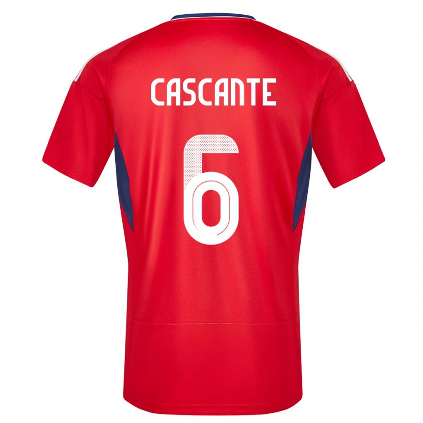 Danxen Herren Costa Rica Julio Cascante #6 Rot Heimtrikot Trikot 24-26 T-Shirt