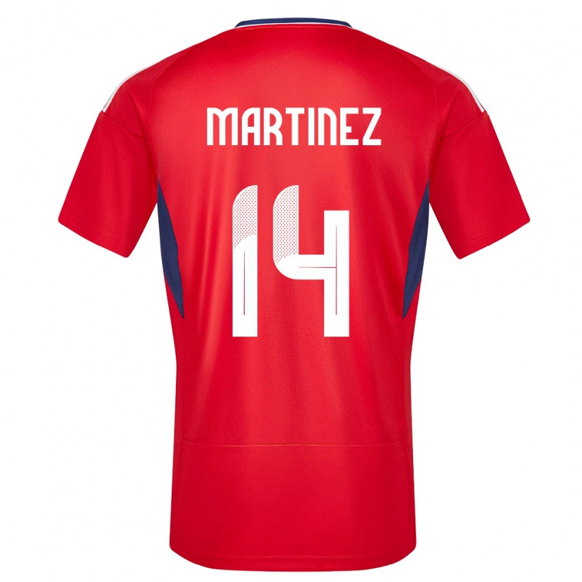 Danxen Herren Costa Rica Alonso Martínez #14 Rot Heimtrikot Trikot 24-26 T-Shirt