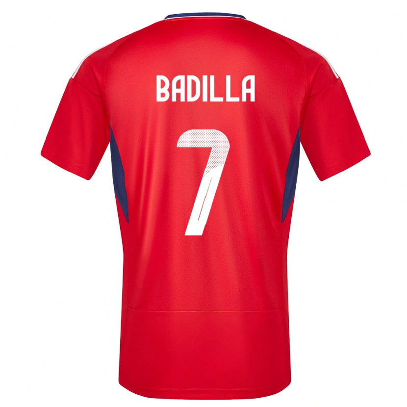 Danxen Herren Costa Rica Isaac Badilla #7 Rot Heimtrikot Trikot 24-26 T-Shirt