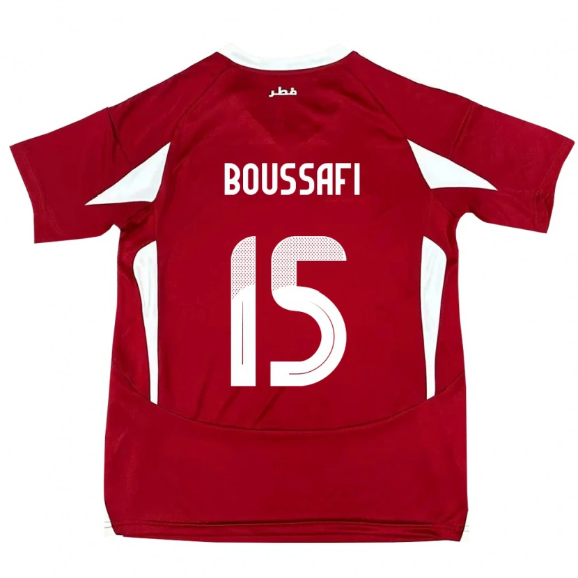 Danxen Herren Katar Rabh Boussafi #15 Rot Heimtrikot Trikot 24-26 T-Shirt