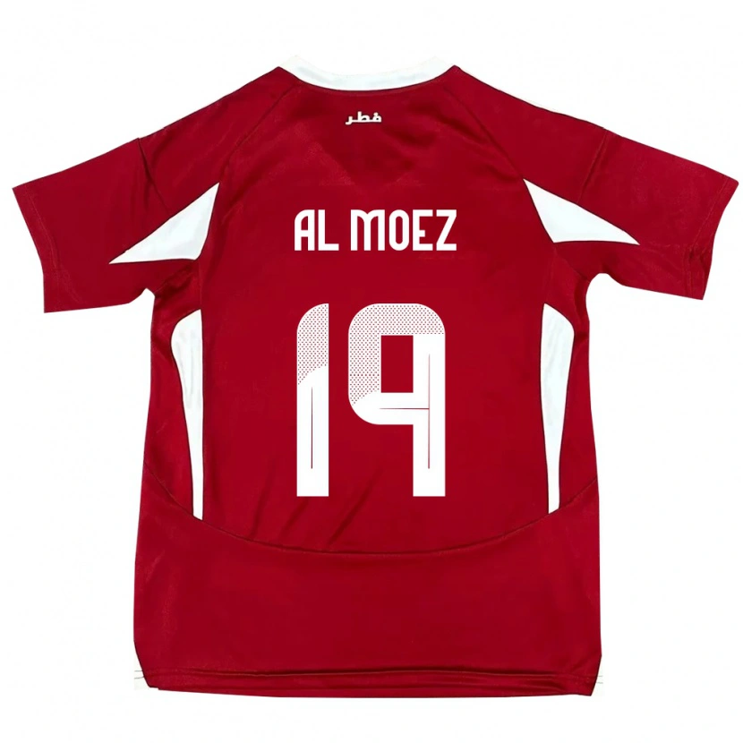 Danxen Herren Katar Almoez Ali #19 Rot Heimtrikot Trikot 24-26 T-Shirt