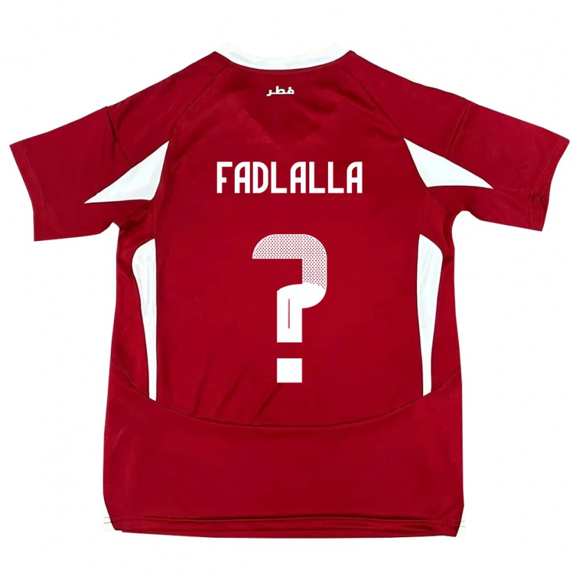 Danxen Herren Katar Saifeldeen Fadlalla #0 Rot Heimtrikot Trikot 24-26 T-Shirt