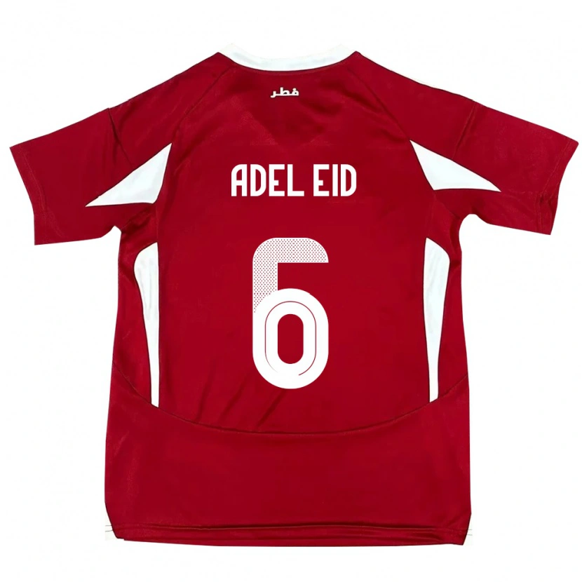 Danxen Herren Katar Bassam Adel Eid #6 Rot Heimtrikot Trikot 24-26 T-Shirt