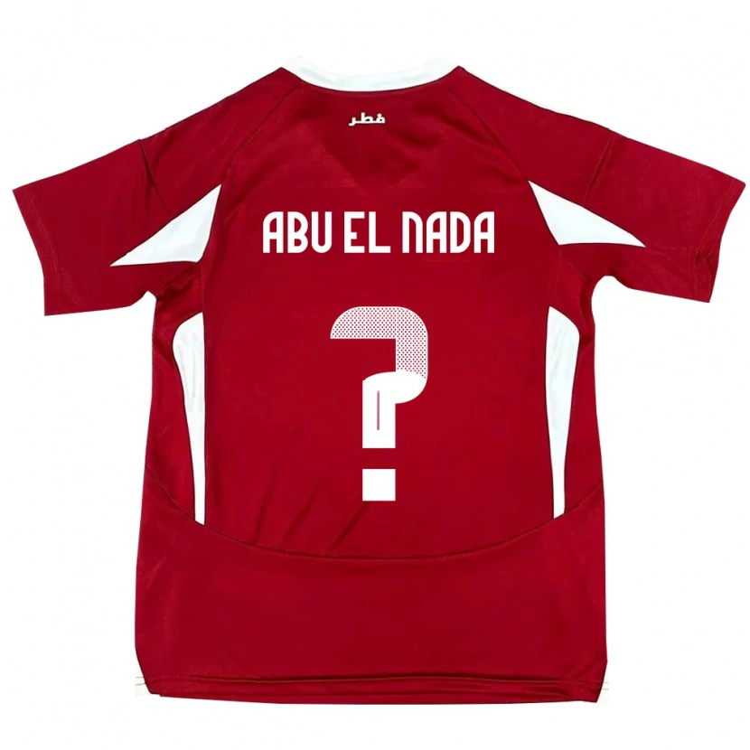 Danxen Herren Katar Mahmoud Abu El Nada #0 Rot Heimtrikot Trikot 24-26 T-Shirt