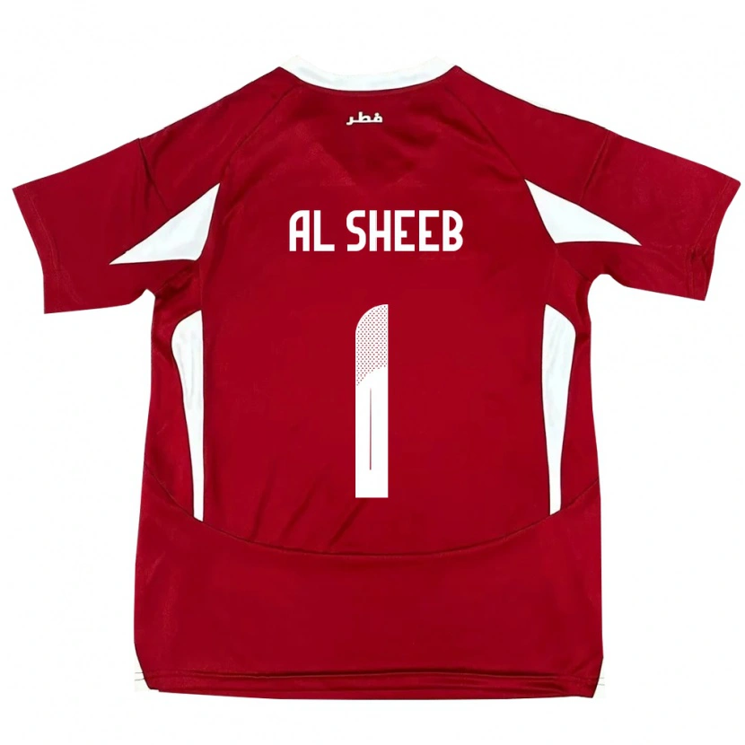 Danxen Herren Katar Saad Al Sheeb #1 Rot Heimtrikot Trikot 24-26 T-Shirt