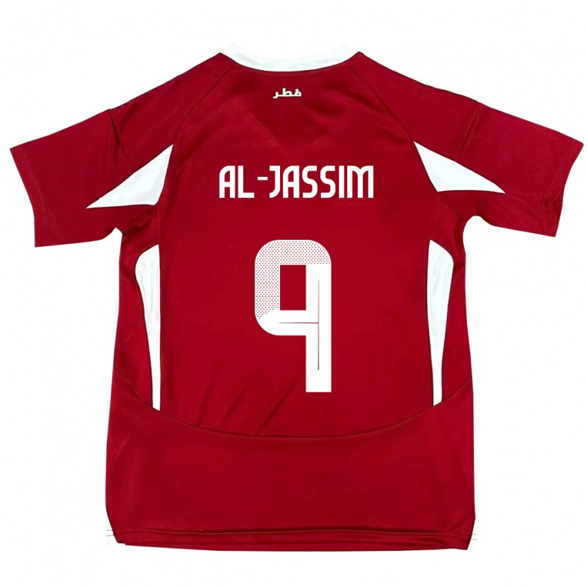 Danxen Herren Katar Kholoud Al Jassim #9 Rot Heimtrikot Trikot 24-26 T-Shirt