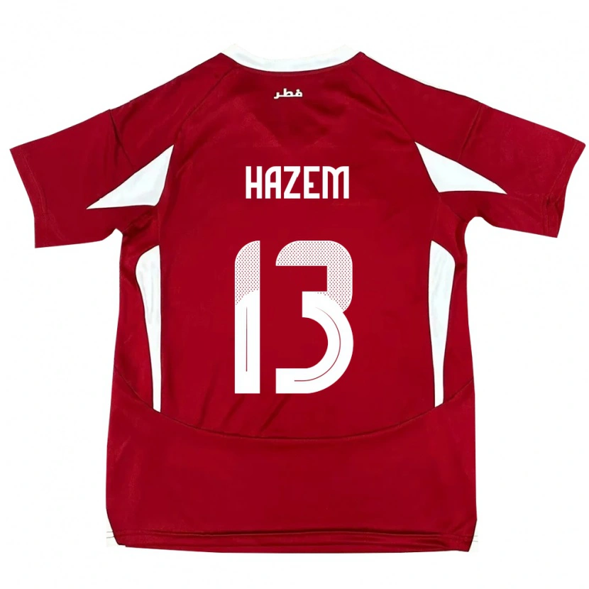 Danxen Herren Katar Hazem Shehata #13 Rot Heimtrikot Trikot 24-26 T-Shirt