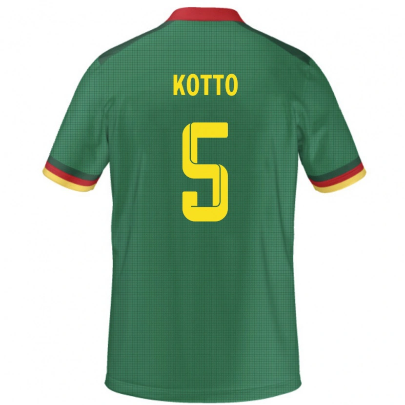 Danxen Herren Kamerun Samuel Kotto #5 Grün Heimtrikot Trikot 24-26 T-Shirt