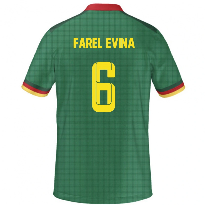 Danxen Herren Kamerun Sony Farel Evina #6 Grün Heimtrikot Trikot 24-26 T-Shirt