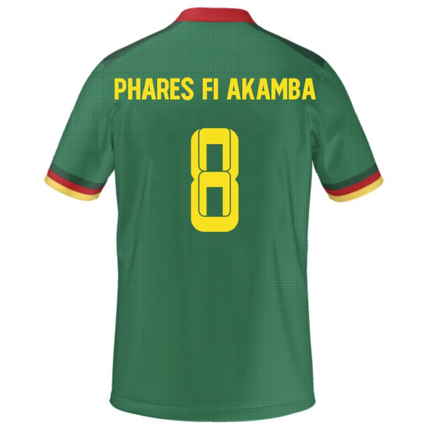 Danxen Herren Kamerun Collins Phares Fi Akamba #8 Grün Heimtrikot Trikot 24-26 T-Shirt