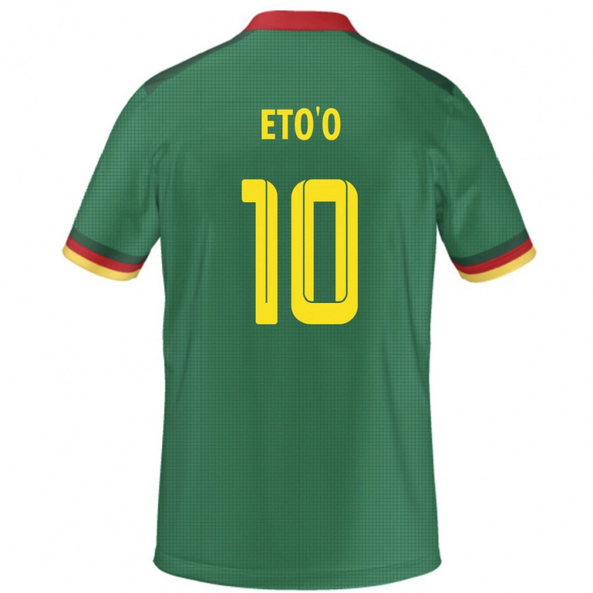 Danxen Herren Kamerun Etienne Eto'o #10 Grün Heimtrikot Trikot 24-26 T-Shirt