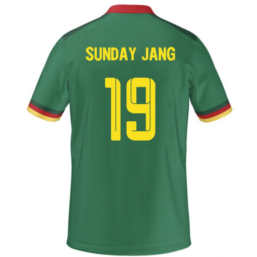 Danxen Herren Kamerun Junior Sunday Jang #19 Grün Heimtrikot Trikot 24-26 T-Shirt