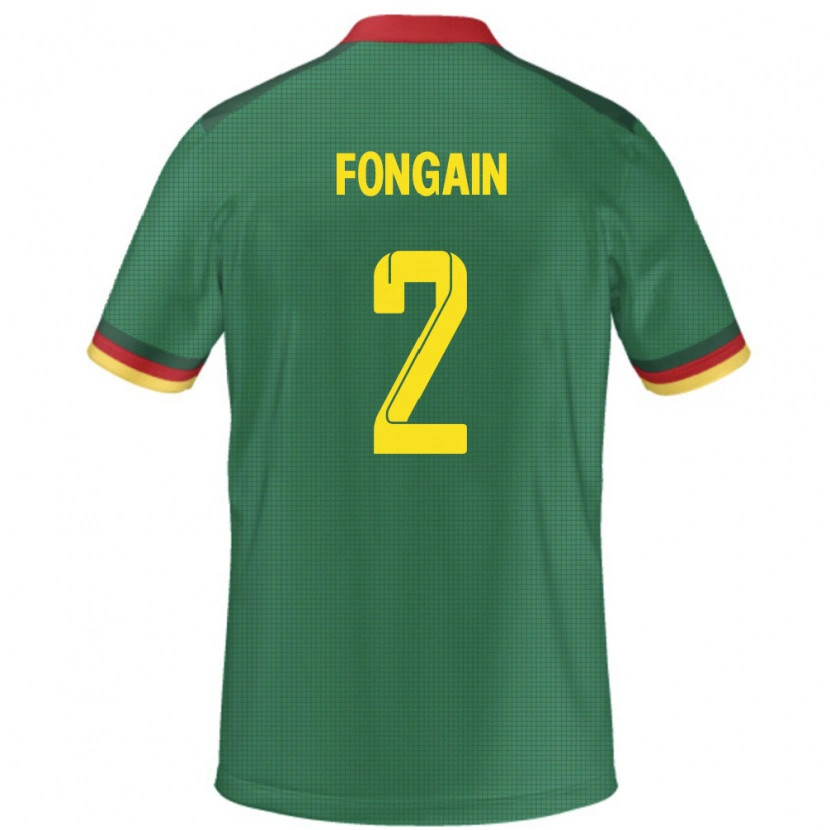 Danxen Herren Kamerun Meyepya Fongain #2 Grün Heimtrikot Trikot 24-26 T-Shirt