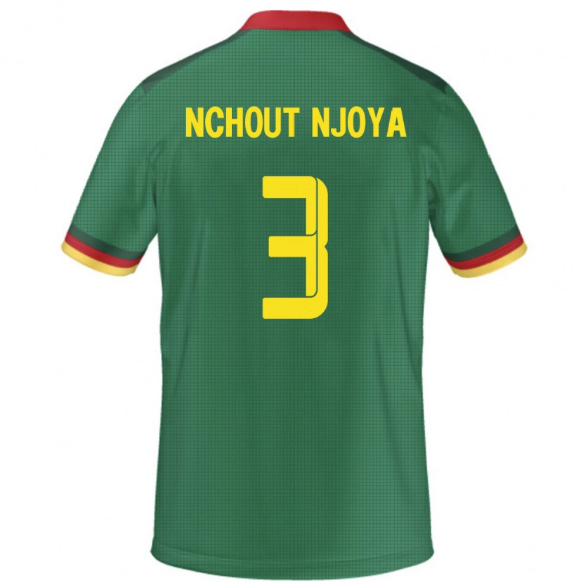 Danxen Herren Kamerun Ajara Nchout Njoya #3 Grün Heimtrikot Trikot 24-26 T-Shirt