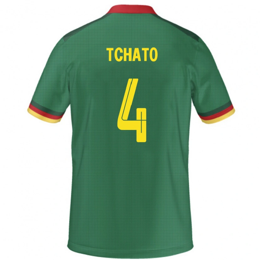Danxen Herren Kamerun Enzo Tchato #4 Grün Heimtrikot Trikot 24-26 T-Shirt