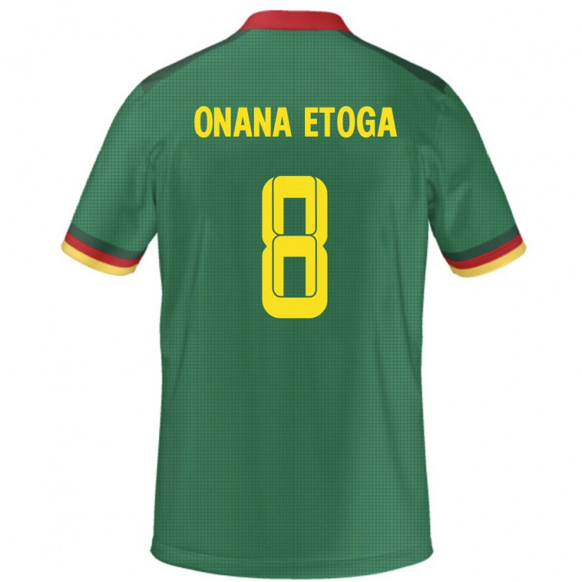 Danxen Herren Kamerun Loic Onana Etoga #8 Grün Heimtrikot Trikot 24-26 T-Shirt