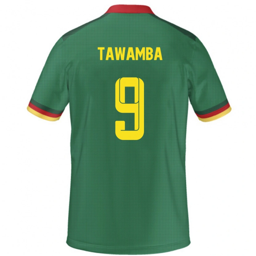 Danxen Herren Kamerun Leandre Tawamba #9 Grün Heimtrikot Trikot 24-26 T-Shirt