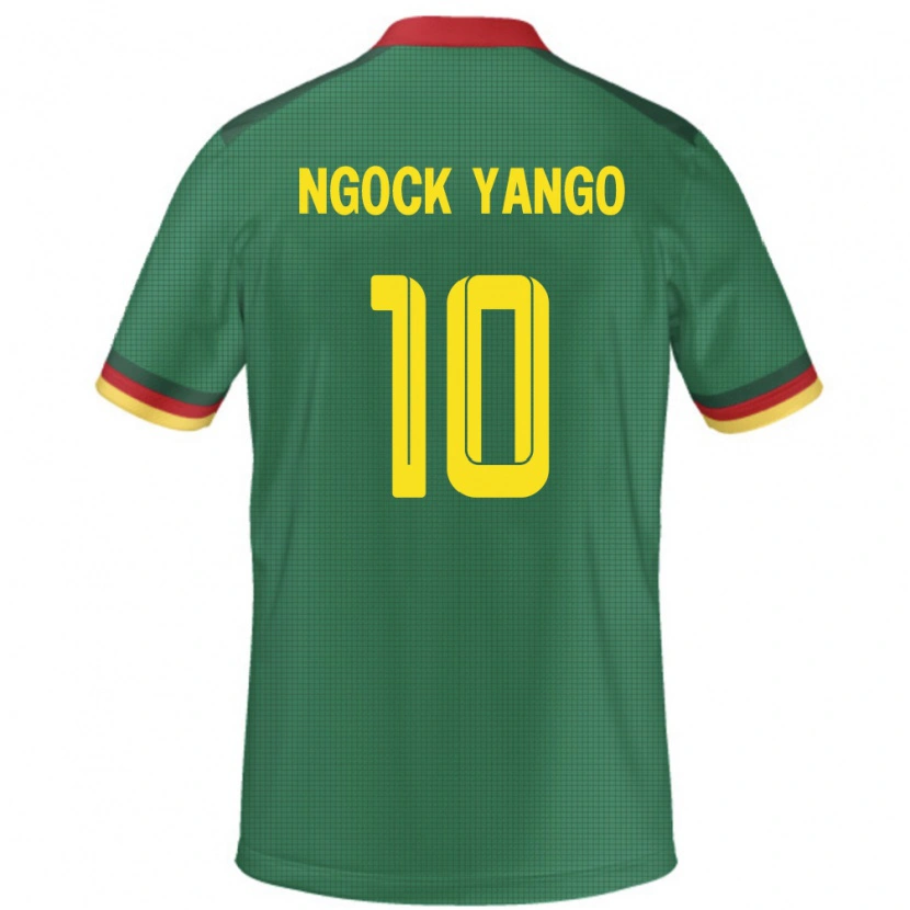 Danxen Herren Kamerun Grace Ngock Yango #10 Grün Heimtrikot Trikot 24-26 T-Shirt