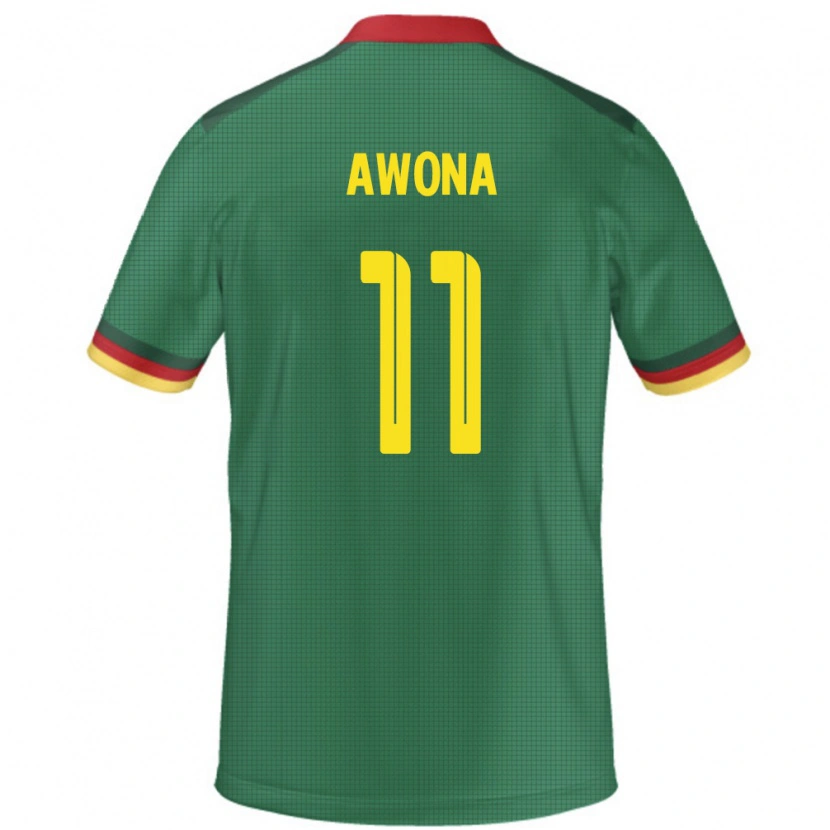 Danxen Herren Kamerun Aurelle Awona #11 Grün Heimtrikot Trikot 24-26 T-Shirt