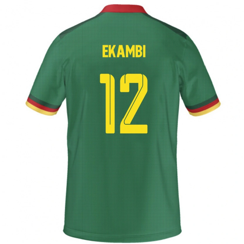 Danxen Herren Kamerun Karl Toko Ekambi #12 Grün Heimtrikot Trikot 24-26 T-Shirt