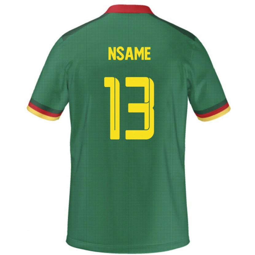 Danxen Herren Kamerun Jean-Pierre Nsame #13 Grün Heimtrikot Trikot 24-26 T-Shirt