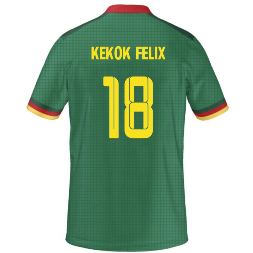 Danxen Herren Kamerun Ndifor Kekok Felix #18 Grün Heimtrikot Trikot 24-26 T-Shirt