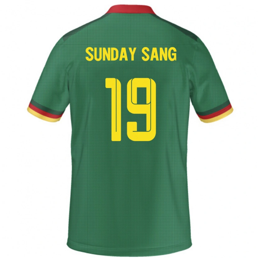 Danxen Herren Kamerun Junior Sunday Sang #19 Grün Heimtrikot Trikot 24-26 T-Shirt