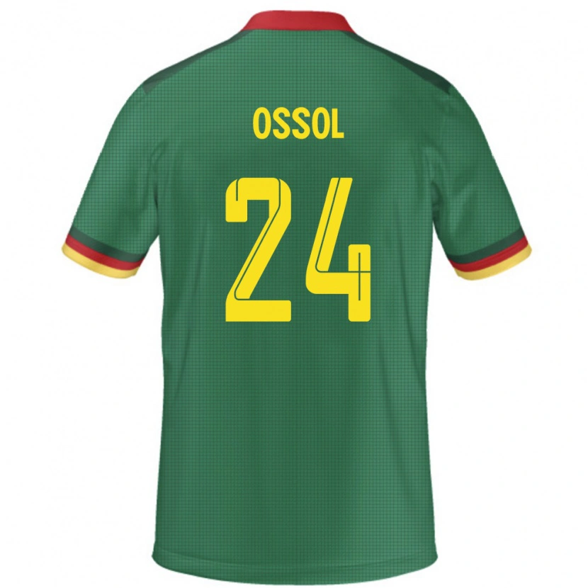 Danxen Herren Kamerun Kevine Ossol #24 Grün Heimtrikot Trikot 24-26 T-Shirt