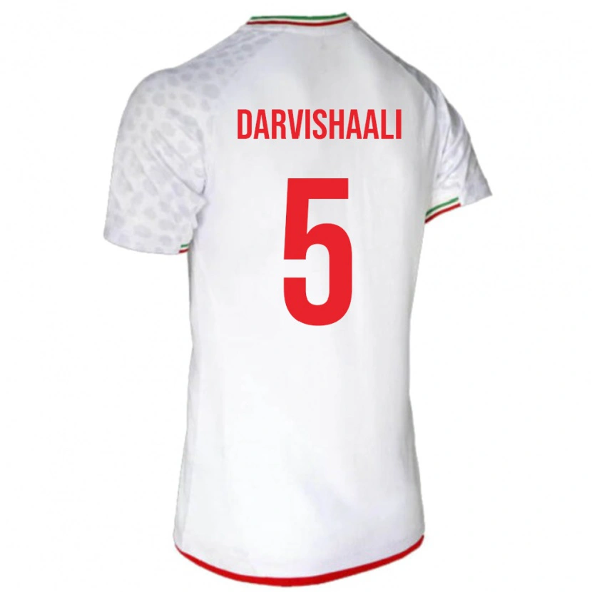 Danxen Herren Iran Erfan Darvishaali #5 Weiß Heimtrikot Trikot 24-26 T-Shirt