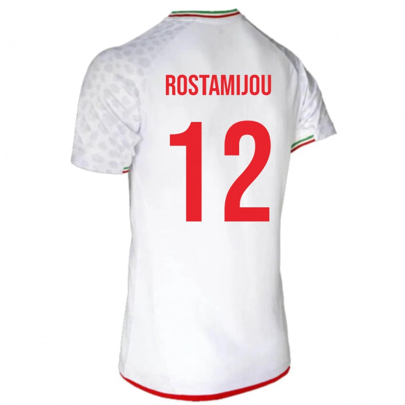 Danxen Herren Iran Alireza Rostamijou #12 Weiß Heimtrikot Trikot 24-26 T-Shirt