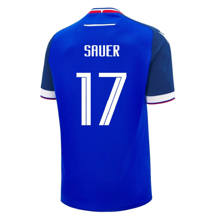 Danxen Herren Slowakei Leo Sauer #17 Blau Heimtrikot Trikot 24-26 T-Shirt