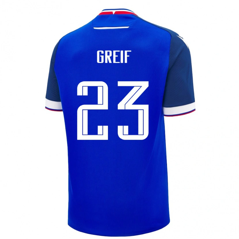Danxen Herren Slowakei Dominik Greif #23 Blau Heimtrikot Trikot 24-26 T-Shirt