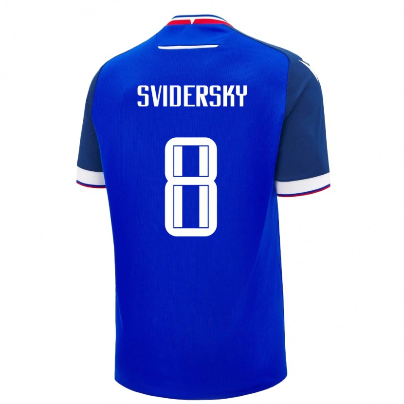 Danxen Herren Slowakei Martin Svidersky #8 Blau Heimtrikot Trikot 24-26 T-Shirt