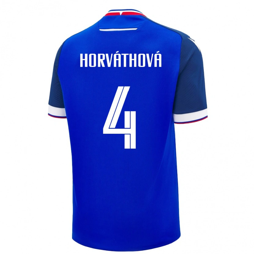 Danxen Herren Slowakei Andrea Horváthová #4 Blau Heimtrikot Trikot 24-26 T-Shirt