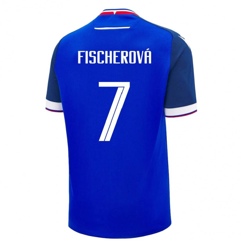 Danxen Herren Slowakei Patrícia Fischerová #7 Blau Heimtrikot Trikot 24-26 T-Shirt