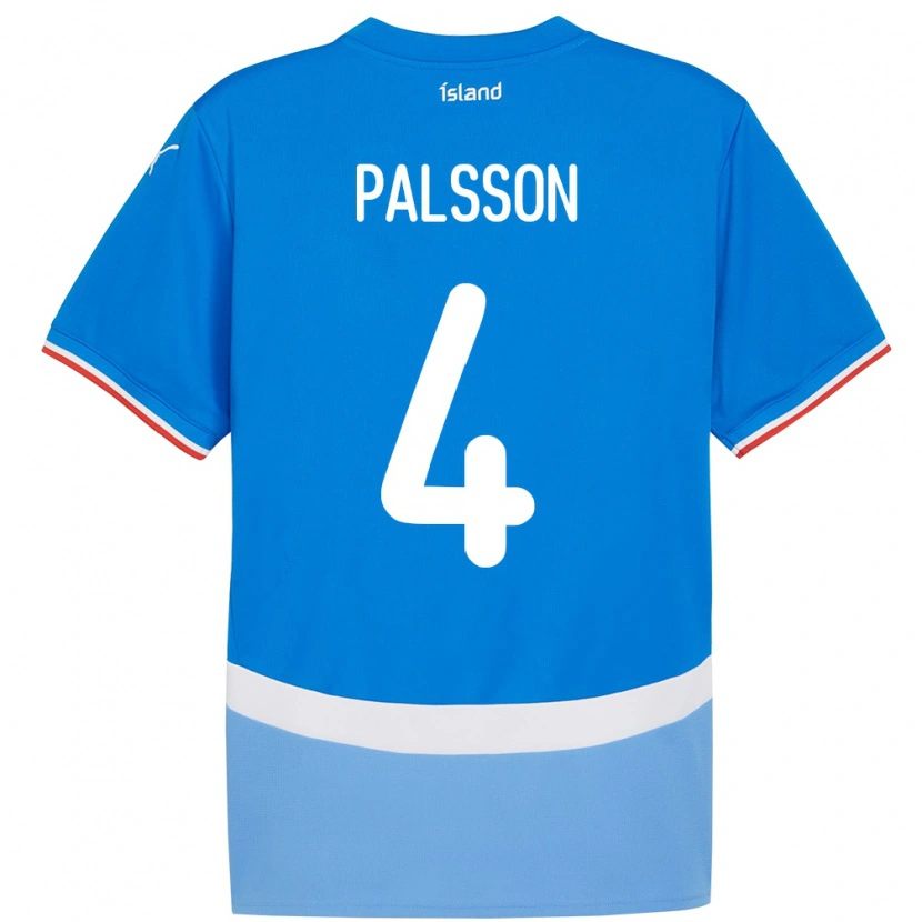 Danxen Herren Island Victor Pálsson #4 Blau Heimtrikot Trikot 24-26 T-Shirt