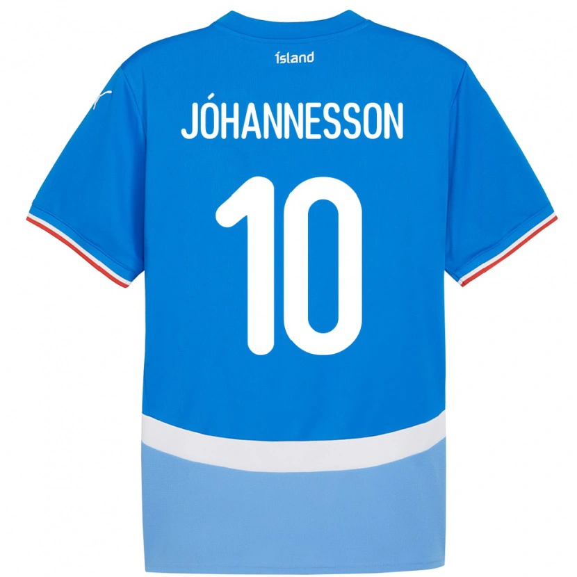 Danxen Herren Island Ísak Jóhannesson #10 Blau Heimtrikot Trikot 24-26 T-Shirt