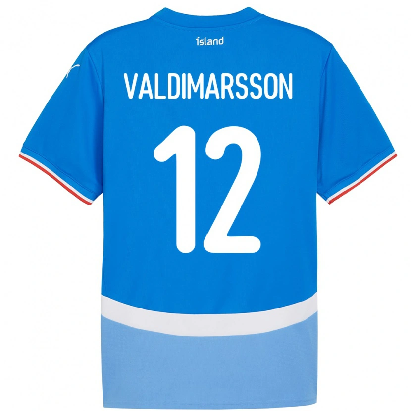 Danxen Herren Island Hákon Rafn Valdimarsson #12 Blau Heimtrikot Trikot 24-26 T-Shirt