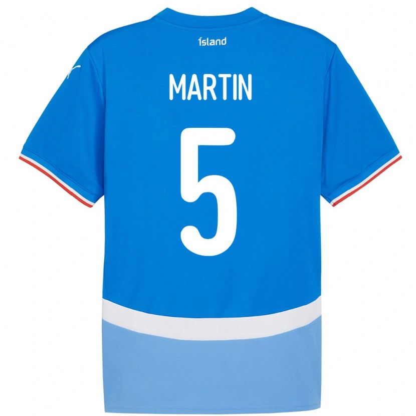 Danxen Herren Island Markús Andri Daníelsson Martin #5 Blau Heimtrikot Trikot 24-26 T-Shirt