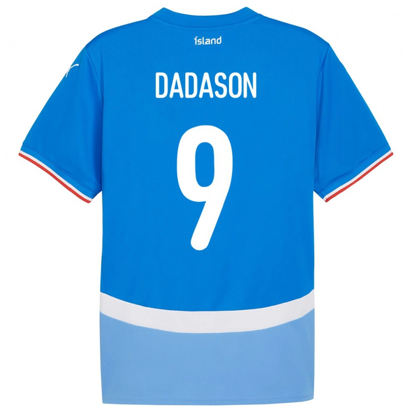 Danxen Herren Island Viktor Dadason #9 Blau Heimtrikot Trikot 24-26 T-Shirt