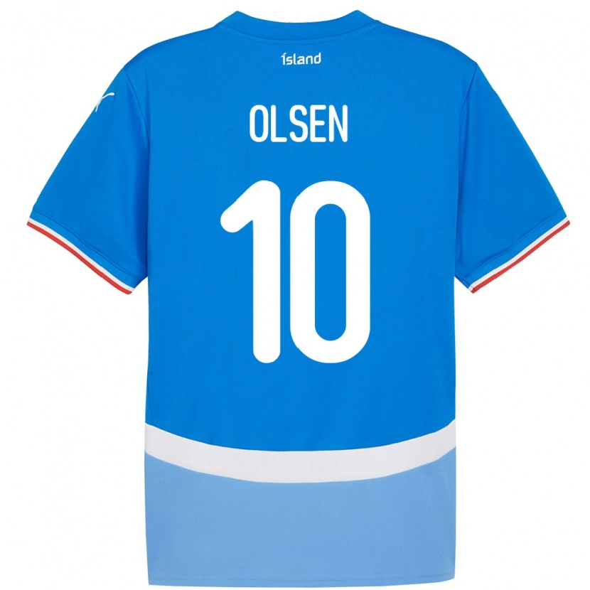 Danxen Herren Island Gunnar Olsen #10 Blau Heimtrikot Trikot 24-26 T-Shirt