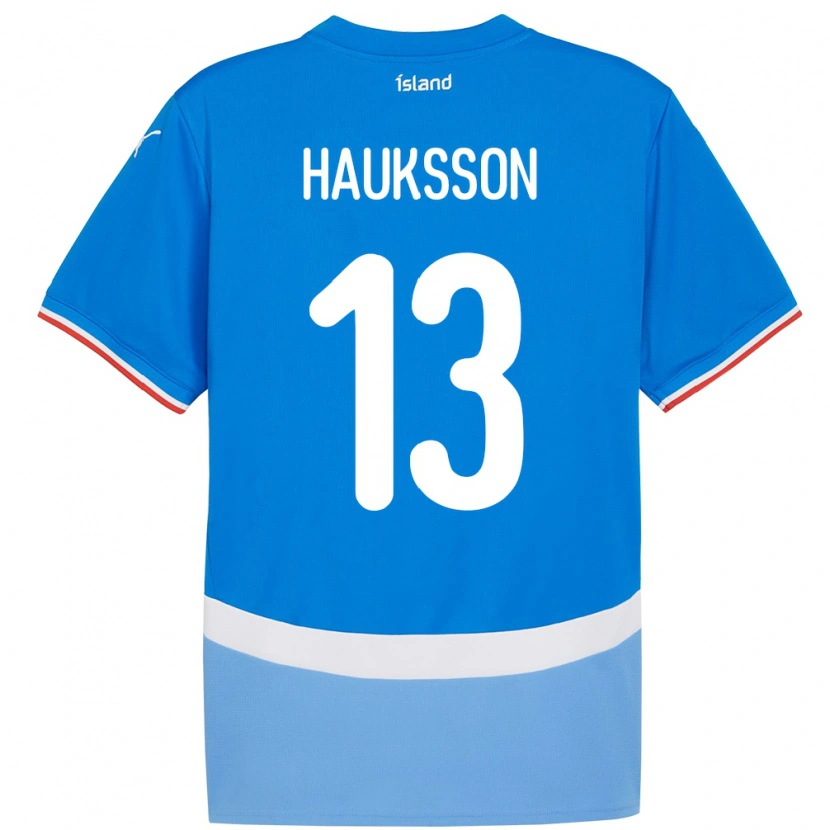 Danxen Herren Island Bjarki Hauksson #13 Blau Heimtrikot Trikot 24-26 T-Shirt