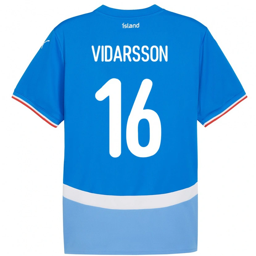 Danxen Herren Island Viktor Vidarsson #16 Blau Heimtrikot Trikot 24-26 T-Shirt